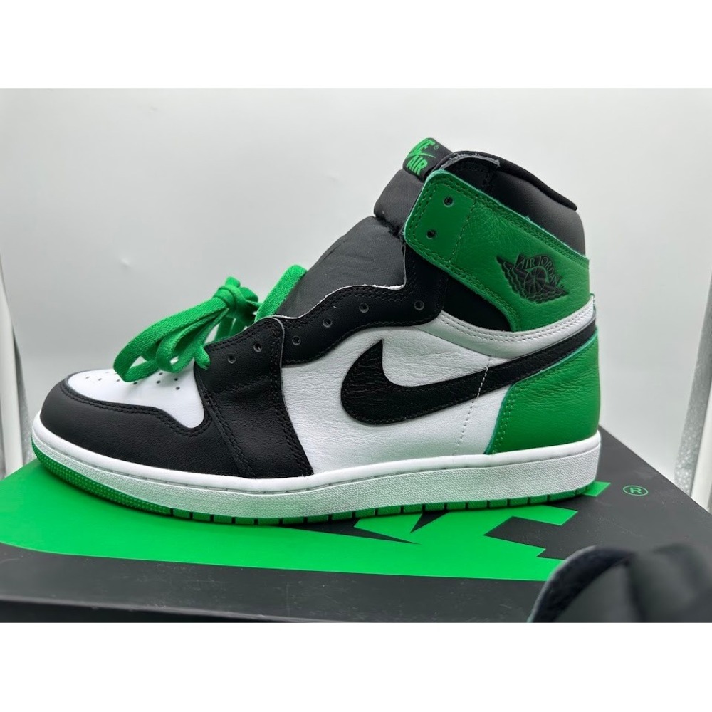 Nike Air‎ Jordan 1 Retro High OG Lucky Green Black White DZ5485-031 Mens Shoes